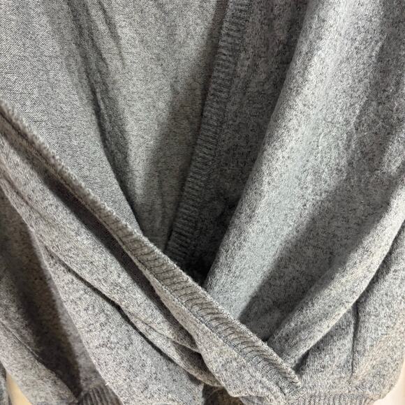 Anthropologie Rocio Surplice Top Gray Medium Draped V-Neck Blouse - Picture 5 of 6